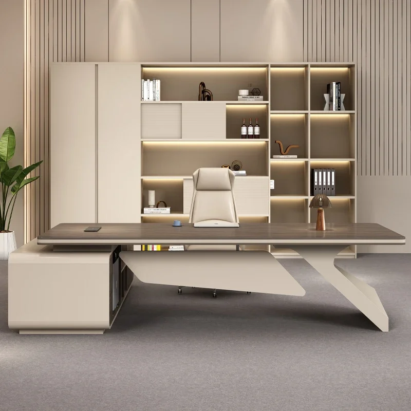 Office Furniture For Small Spaces - Meja Kantor Eksekutif Gaming dengan Penyimpanan,