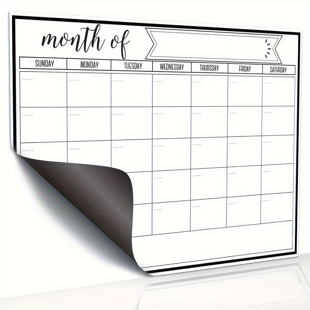 Magnetic Whiteboard Calendar - 1Pc Kalender Papan Tulis Magnetik -