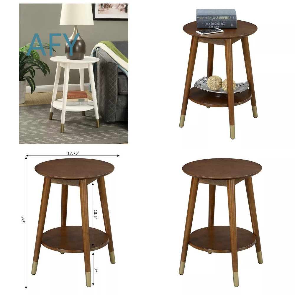 Office Furniture Ikea - Meja Samping Kayu dengan Kompartemen Penyimpanan