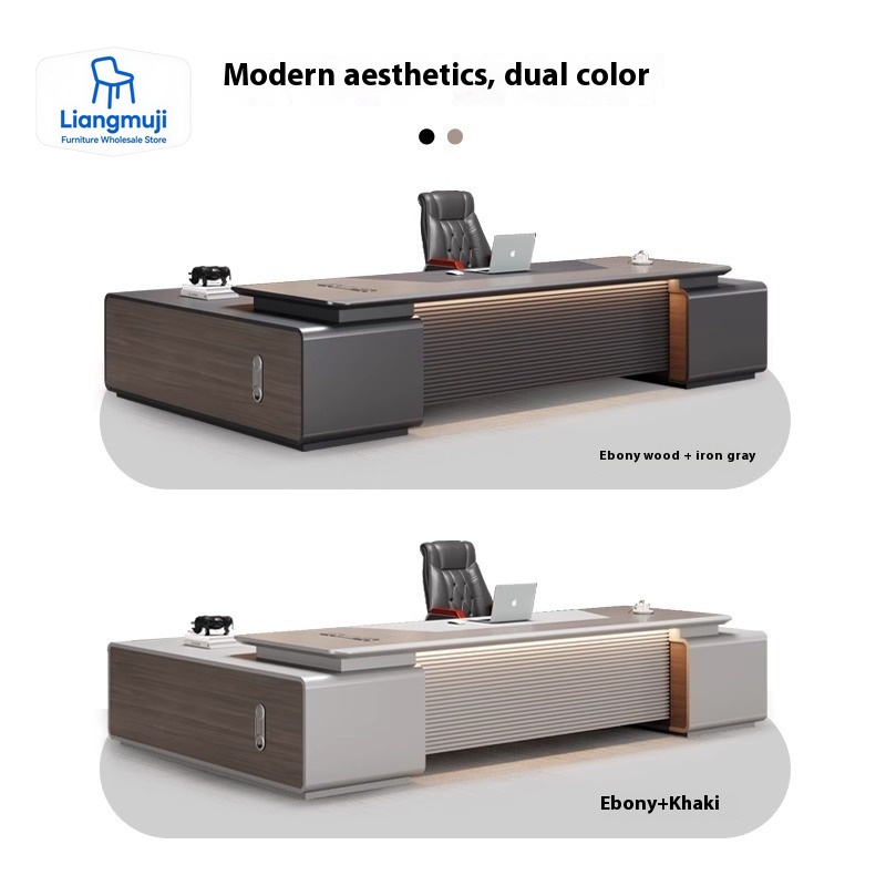 Office Furniture Solutions - Meja Kerja Eksekutif Pro dengan Pengatur