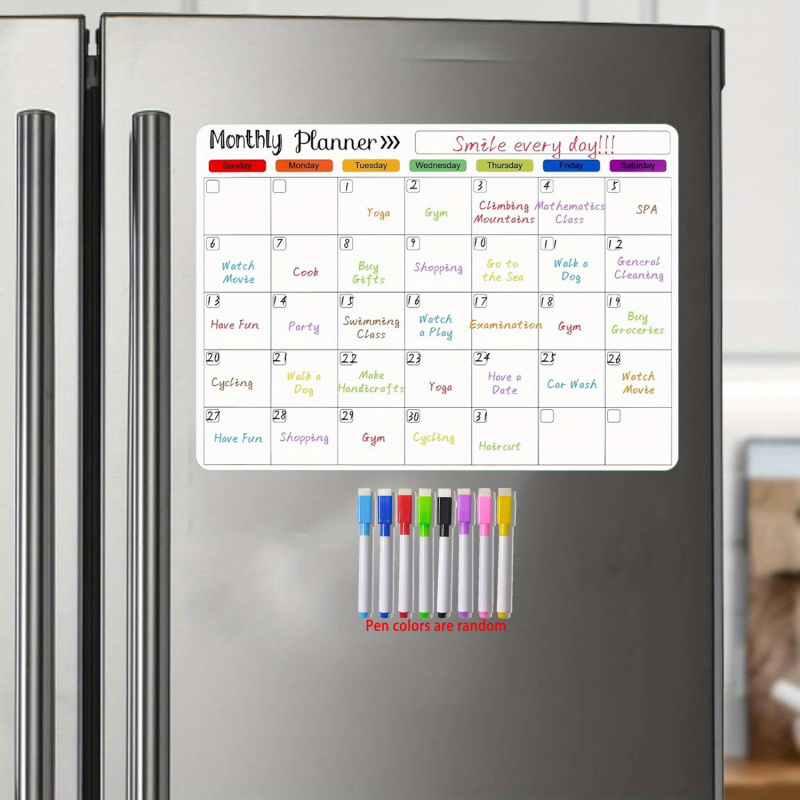 Magnetic Whiteboard Calendar - Set Papan Tulis Magnetik Ukuran Besar,