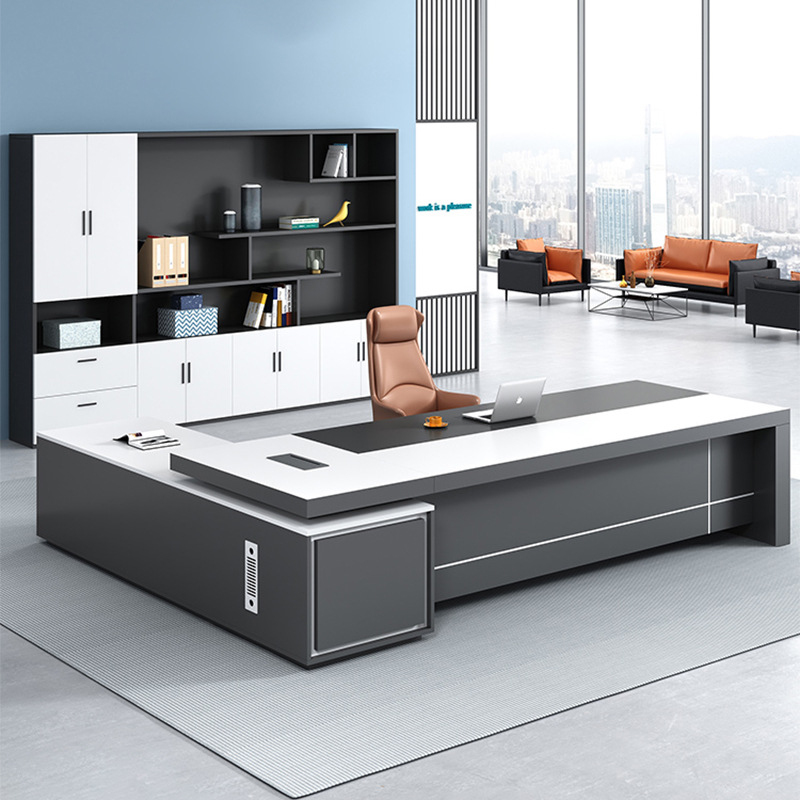 Xh Office Furniture - Set Meja Dan Kursi Putih, Untuk