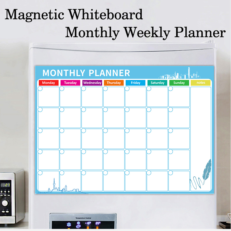 Perencana bulanan mingguan mag - Magnetic Whiteboard Calendar ulasan dan harga
