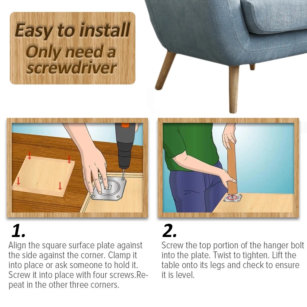 4 Set kaki furnitur kayu tingg - Office Furniture Solutions ulasan dan harga