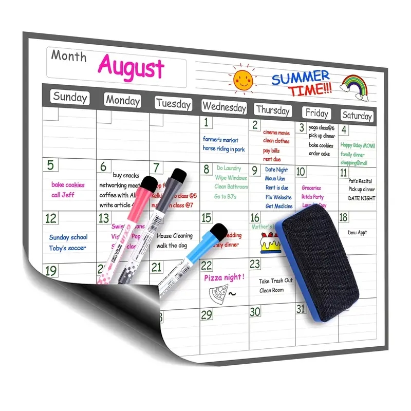 1 Set kalender penghapus kerin - Magnetic Whiteboard Calendar ulasan dan harga