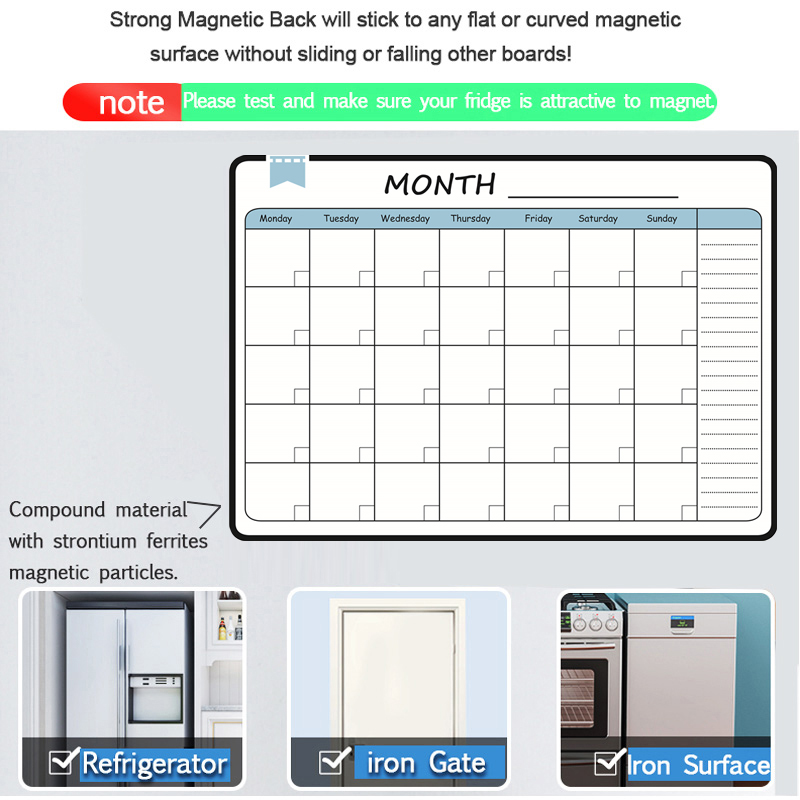A3 ukuran magnetik perencana m - Magnetic Whiteboard Calendar ulasan dan harga