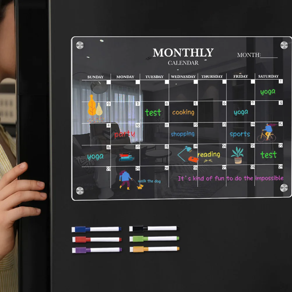 Papan Kulkas Magnetik Papan Pe - Magnetic Whiteboard Calendar ulasan dan harga