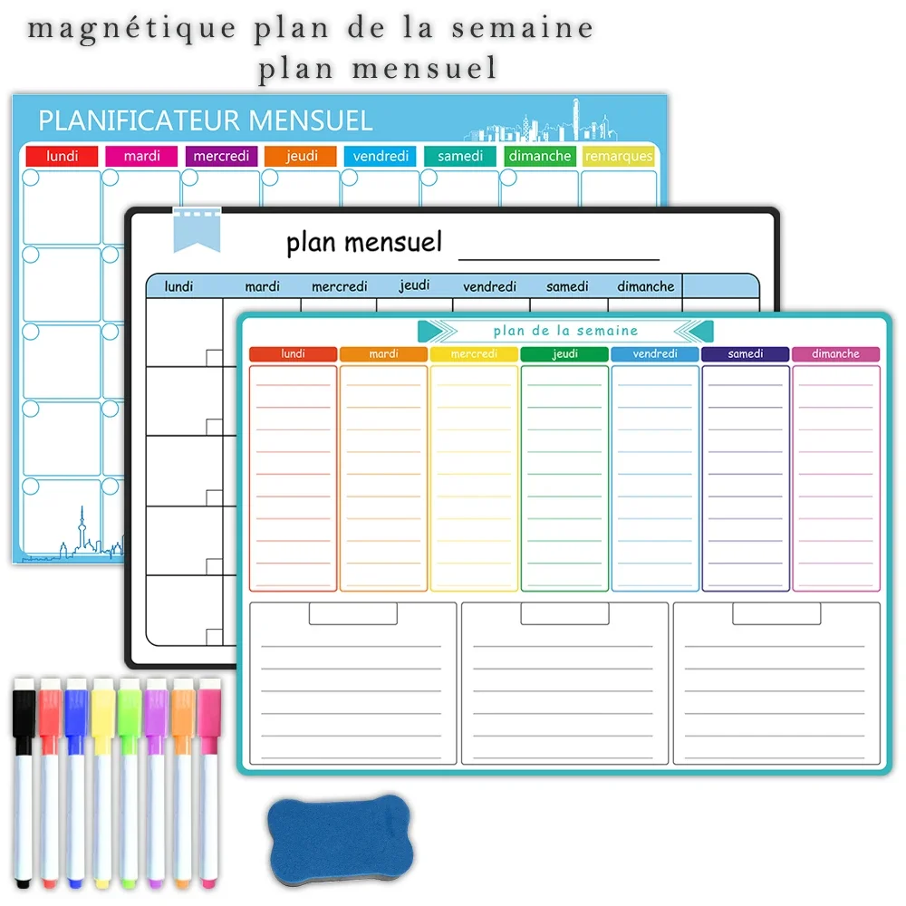 Perencana Mingguan & Bulanan M - Magnetic Whiteboard Calendar ulasan dan harga