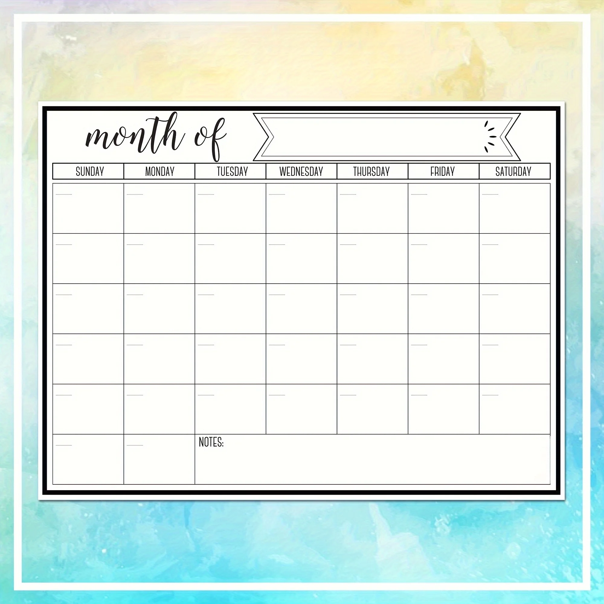 Papan Tulis Kalender Bulanan M - Magnetic Whiteboard Calendar ulasan dan harga