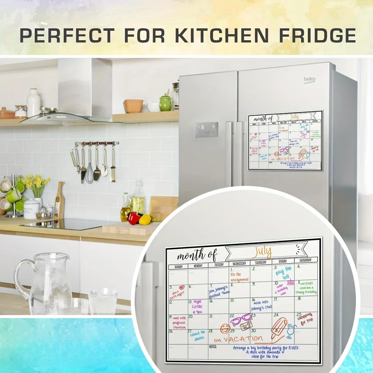 Papan Tulis Kalender Bulanan M - Magnetic Whiteboard Calendar ulasan dan harga
