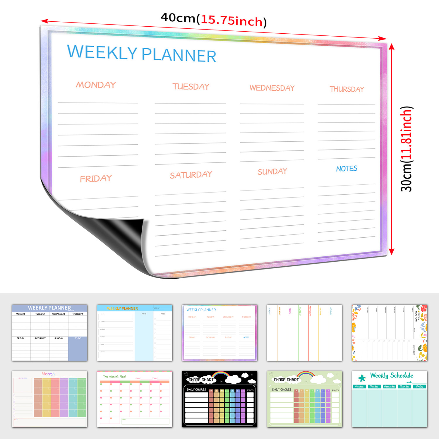 Papan Perencanaan Mingguan Mag - Magnetic Whiteboard Calendar ulasan dan harga