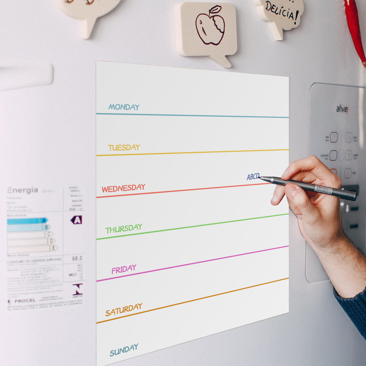 Papan Perencanaan Mingguan Mag - Magnetic Whiteboard Calendar ulasan dan harga