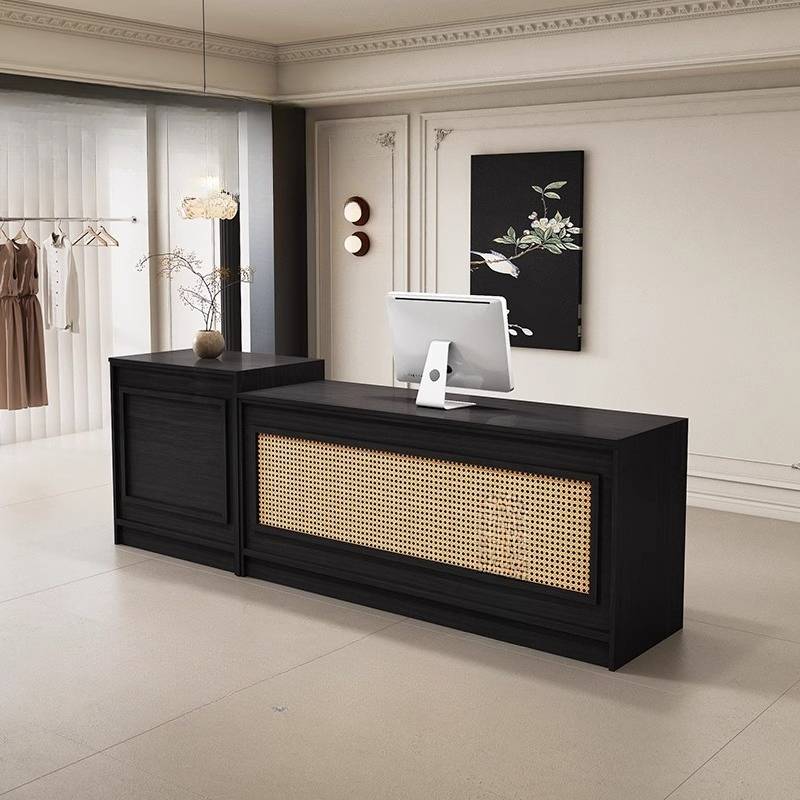 Meja Resepsionis Logo Konter E - Office Furniture Logo ulasan dan harga
